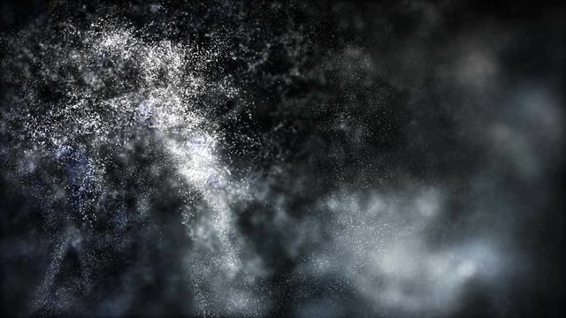 Abstract motion background shining flying particles stars magic dust and light waves