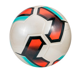 colored soccer ball on a white background