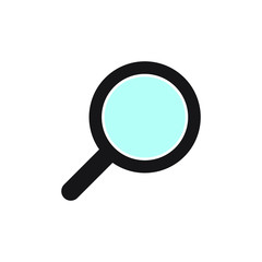 Search icon. Magnifying glass icon, vector magnifier or loupe sign.