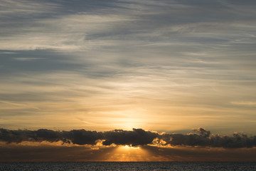 Sun over ocean