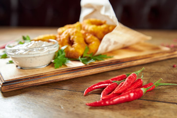 red peppers on wooden table
