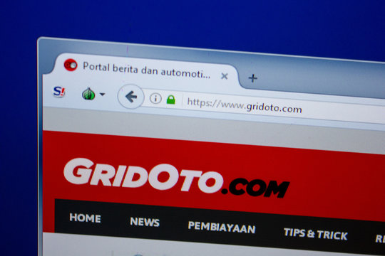 Ryazan, Russia - June 26, 2018: Homepage of Gridoto website on the display of PC. URL - Gridoto.com.