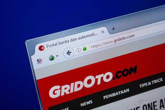Ryazan, Russia - June 26, 2018: Homepage of Gridoto website on the display of PC. URL - Gridoto.com.