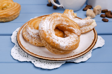 Bagel custard dough with white filling