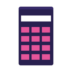 calculator device icon, flat design