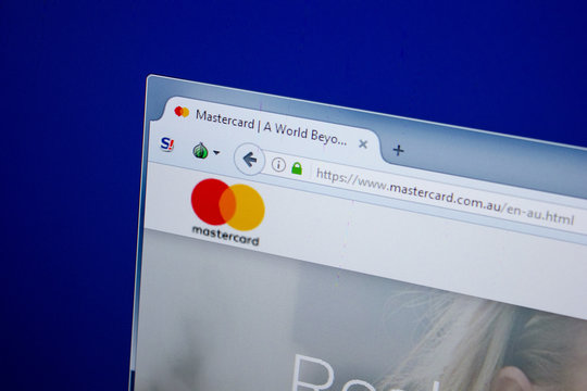 Ryazan, Russia - June 26, 2018: Homepage of Mastercard website on the display of PC. URL - Mastercard.com.au.