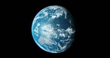 Planet Earth From Space 3d illustration 3d render