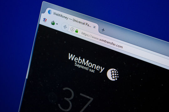 Ryazan, Russia - June 26, 2018: Homepage of WMtransfer website on the display of PC. URL - WMtransfer.com.
