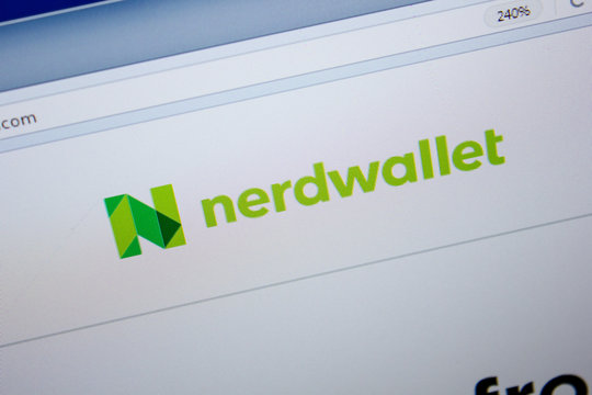 Ryazan, Russia - June 26, 2018: Homepage of NerdWallet website on the display of PC. URL - NerdWallet.com.