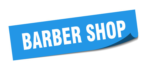 barber shop sticker. barber shop square sign. barber shop. peeler