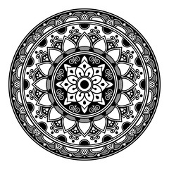Ethnic Mandala Ornament. Arabic, Pakistan, Moroccan, Turkish, Indian, Spain motifs