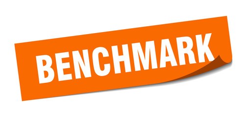 benchmark sticker. benchmark square sign. benchmark. peeler