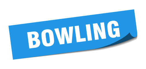 bowling sticker. bowling square sign. bowling. peeler