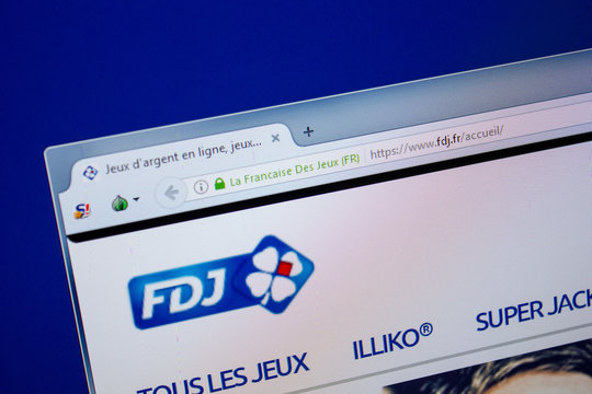Ryazan, Russia - June 26, 2018: Homepage of Fdj website on the display of PC. URL - Fdj.fr.