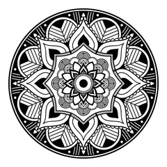 Ethnic Mandala Ornament. Arabic, Pakistan, Moroccan, Turkish, Indian, Spain motifs