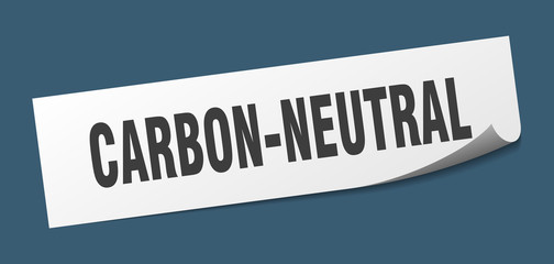 carbon-neutral sticker. carbon-neutral square sign. carbon-neutral. peeler