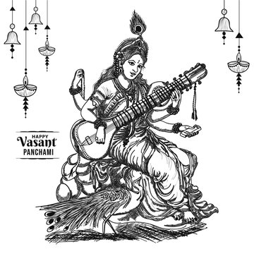Saraswati Puja Sketch Stock Illustrations – 41 Saraswati Puja Sketch Stock  Illustrations, Vectors & Clipart - Dreamstime