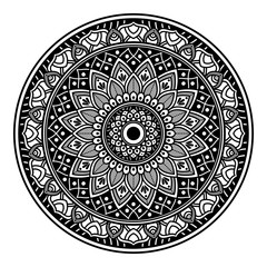 Ethnic Mandala Ornament. Arabic, Pakistan, Moroccan, Turkish, Indian, Spain motifs