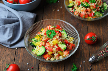 Tabbouleh Salad, Appetizer with Bulgur and Vegetables