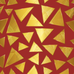 Gold triangle seamless pattern