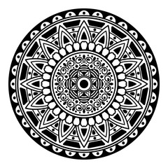 Ethnic Mandala Ornament. Arabic, Pakistan, Moroccan, Turkish, Indian, Spain motifs