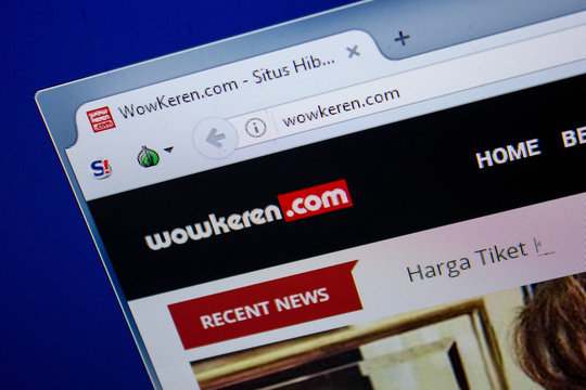 Ryazan, Russia - June 26, 2018: Homepage of Wowkeren website on the display of PC. URL - Wowkeren.com.