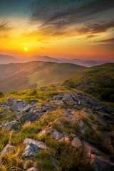 Beautiful summer sunset in the mountains © Piotr Krzeslak