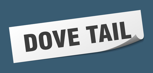 dove tail sticker. dove tail square sign. dove tail. peeler