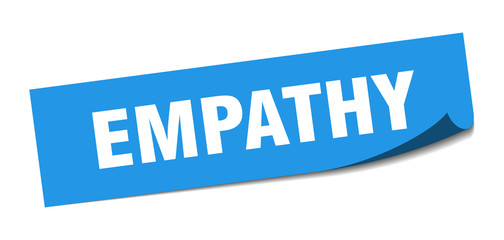 empathy sticker. empathy square sign. empathy. peeler