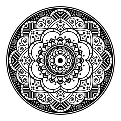 Ethnic Mandala Ornament. Arabic, Pakistan, Moroccan, Turkish, Indian, Spain motifs