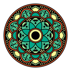 Mandala decorative round ornament. Can be used for greeting card, phone case print, etc. Hand drawn background