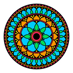 Mandala decorative round ornament. Can be used for greeting card, phone case print, etc. Hand drawn background