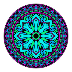 Mandala decorative round ornament. Can be used for greeting card, phone case print, etc. Hand drawn background
