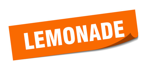 lemonade sticker. lemonade square sign. lemonade. peeler