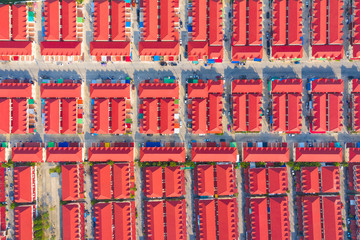 aerial view of house real estate for residential.