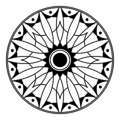 Mandala decorative round ornament. Can be used for greeting card, phone case print, etc. Hand drawn background