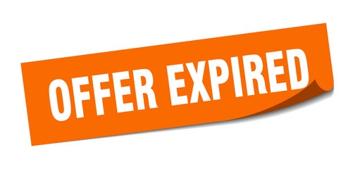 offer expired sticker. offer expired square sign. offer expired. peeler