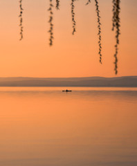sunset on the lake