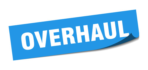 overhaul sticker. overhaul square sign. overhaul. peeler