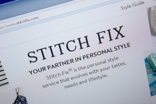 Ryazan, Russia - June 26, 2018: Homepage of StitchFix website on the display of PC. URL - StitchFix.com.