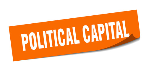 political capital sticker. political capital square sign. political capital. peeler