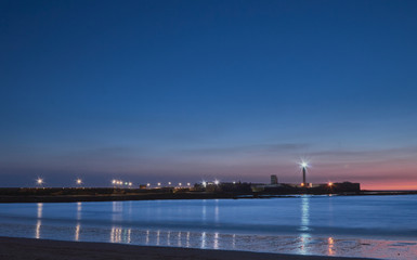 Atardecer en la playa, Larga exposici&oacute;n