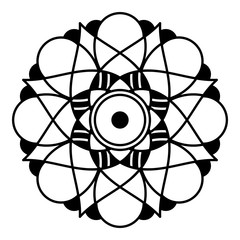 Ethnic Mandala Ornament. Arabic, Pakistan, Moroccan, Turkish, Indian, Spain motifs