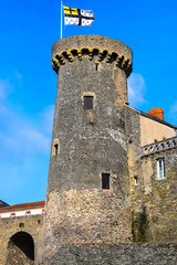 une des tours du château de Pornic "Château de Barbe Bleue" commune de Pornic loire atlantique