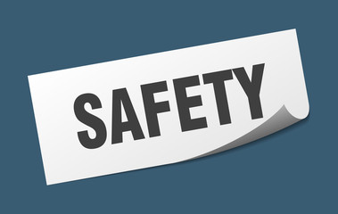 safety sticker. safety square sign. safety. peeler