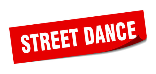 street dance sticker. street dance square sign. street dance. peeler