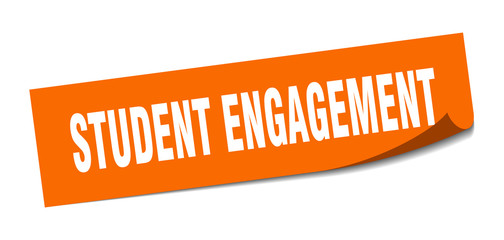 student engagement sticker. student engagement square sign. student engagement. peeler