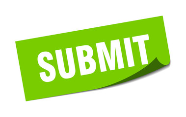 submit sticker. submit square sign. submit. peeler