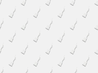 top view of small statue of liberty isolated on white