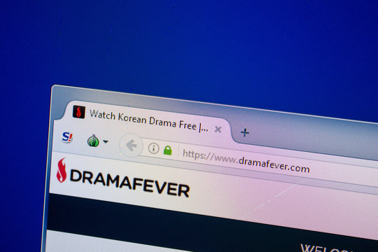 Ryazan, Russia - June 26, 2018: Homepage of DramaFever website on the display of PC. URL - DramaFever.com.